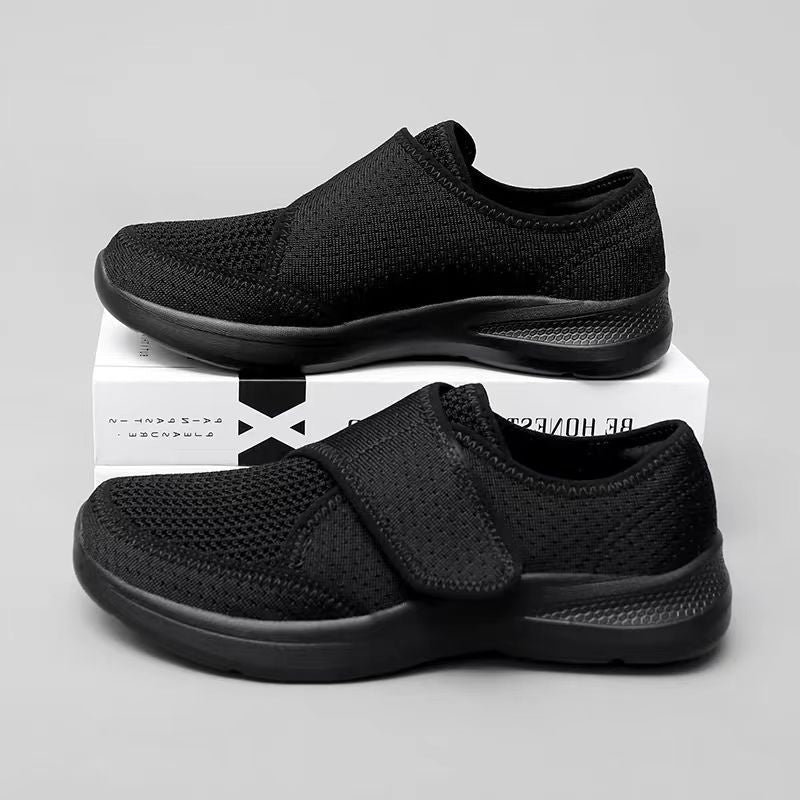 Damen Sneaker Elastisch Bequem Klettverschluss
