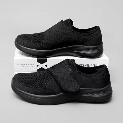 Damen Sneaker Elastisch Bequem Klettverschluss