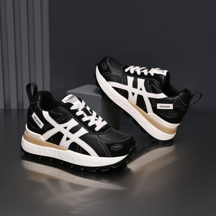 Damen Sneaker Sportlich Gepolstert Schwarz - Norvielle
