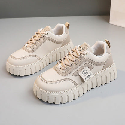 Damen Chunky Sneaker Plattform Bequem Laufsohle