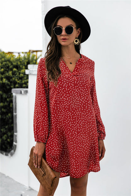 Damen Sommerkleid Polka Dots Elegant