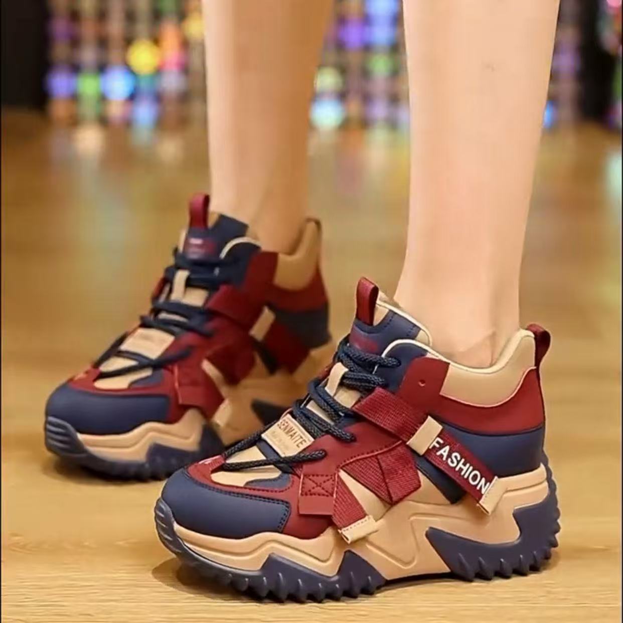 Damen High- Sneaker Sportlich Mit Dämpfung