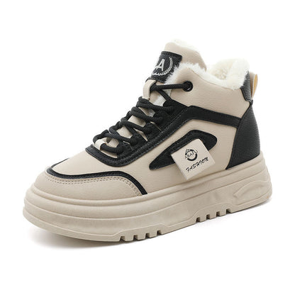 Damen High- Sneaker Warmfleece Innensohle Rutschfest