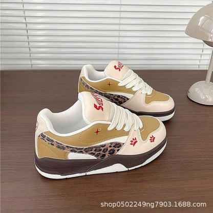 Damen Sneaker Sportlich Animal Print Bequem