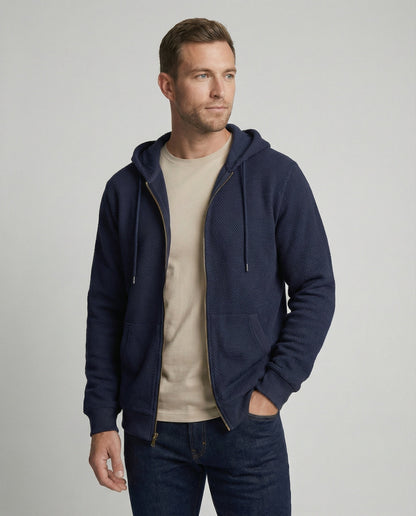 Herren Kapuzenjacke Sportlich Atmungsaktives Mesh Schwarz - Norvielle