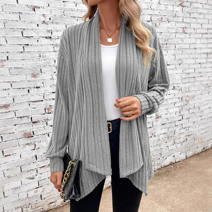 Damen Strickjacke Offener Schnitt Moderner Look