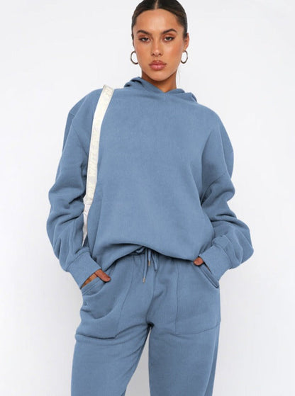 Damen Hoodie Oversized Jogger Set Warm - Norvielle