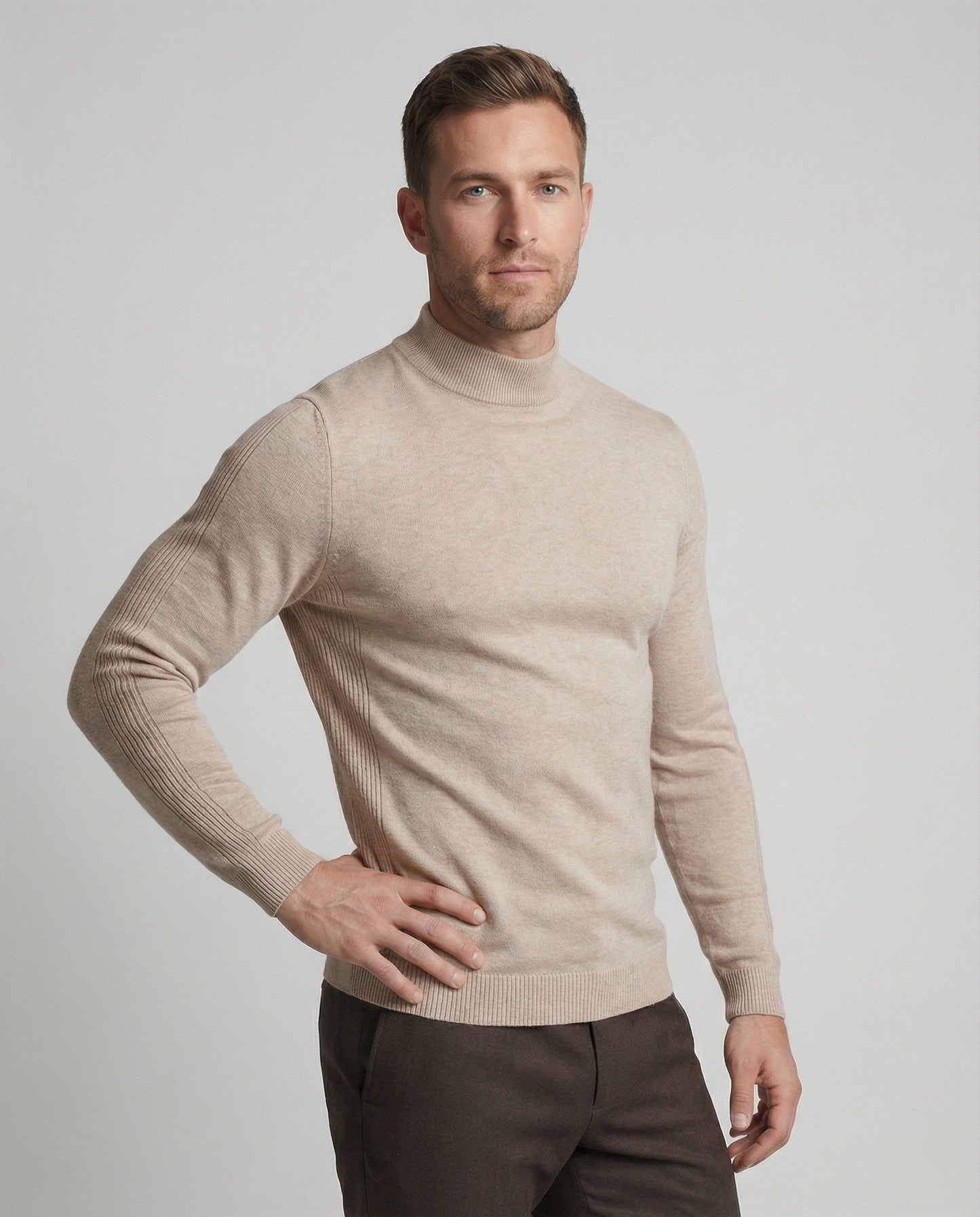 Merinowolle Pullover Rollkragen Warm - Norvielle
