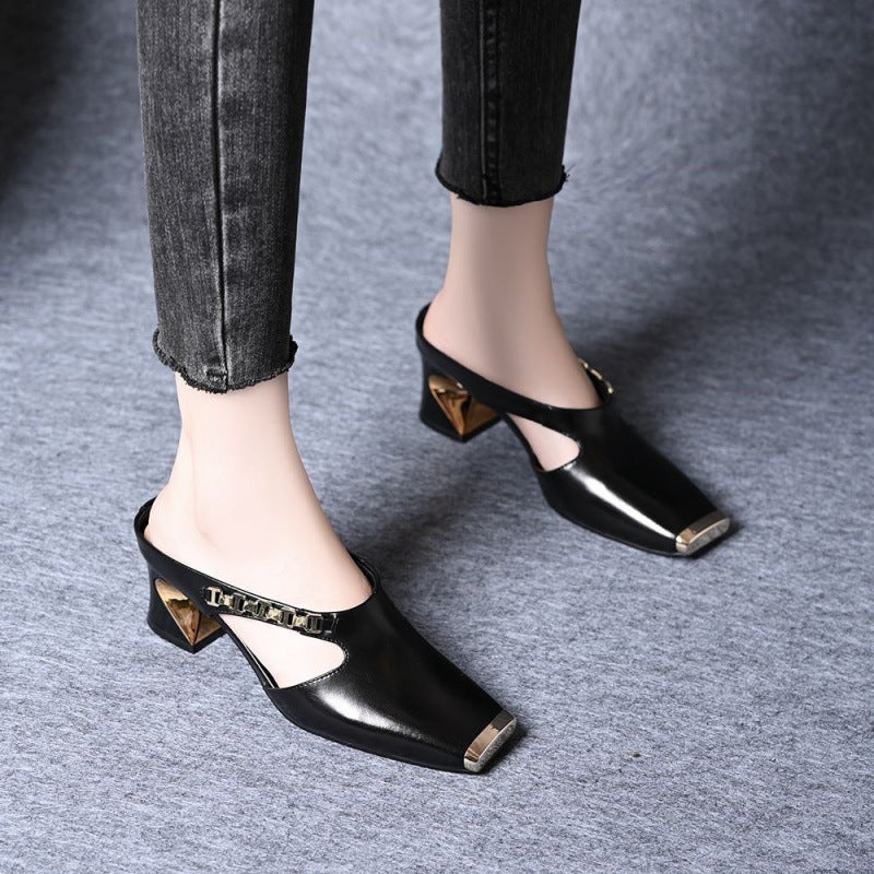 Damen Sling Pumps Blockabsatz