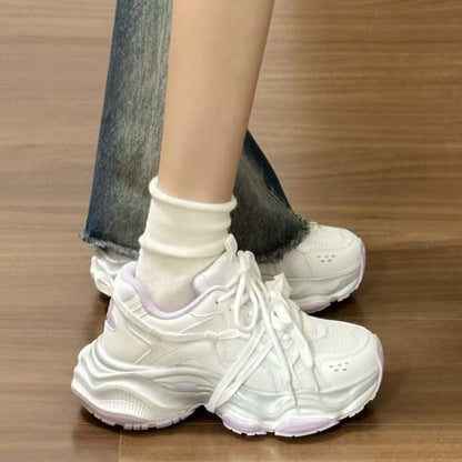 Damen Sneaker Chunky Strapazierfähig Bequem