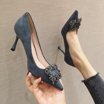Damen High Heels mit Schmuckdetail Elegante Pumps