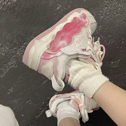 Damen Chunky Sneaker Sportlich Trend