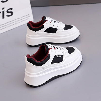 Damen Hochhackige Sneaker Chunky Sohlen