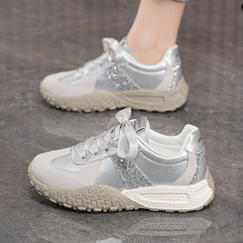 Damen Sneaker Glitzer Flexibel