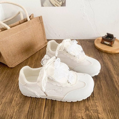Damen Sneaker Spitze Atmungsaktives Mesh