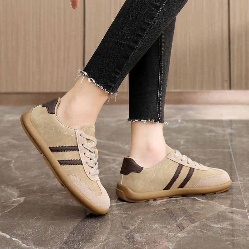 Damen Freizeitschuhe Veloursleder Weich Bequem