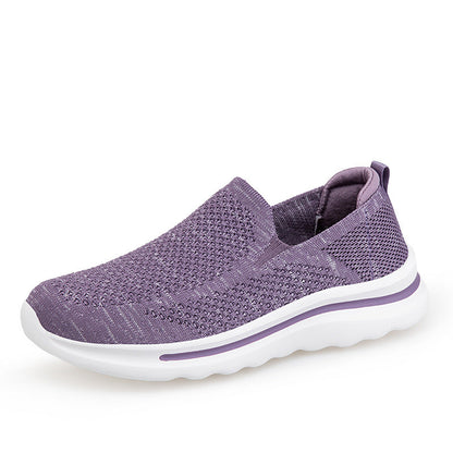 Damen Sneaker Atmungsaktives Strick Oberteil