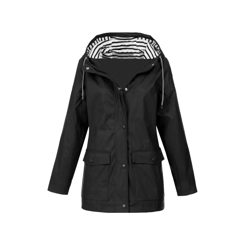 Damen Regenjacke Wasserdicht Mit Kapuze