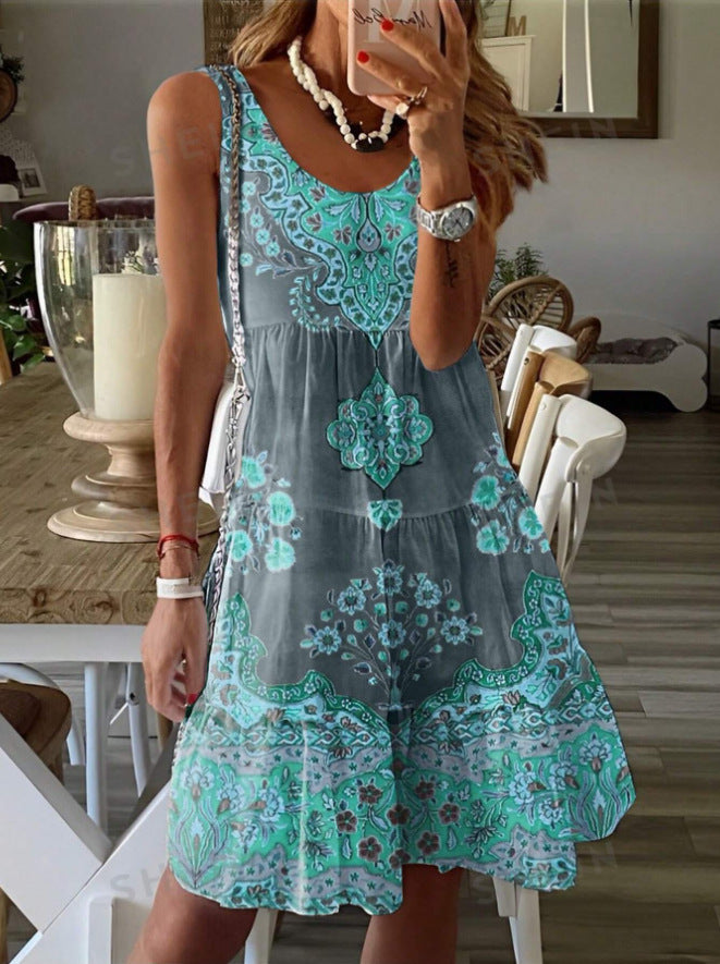 Damen Sommerkleid Verstellbare Träger Leicht