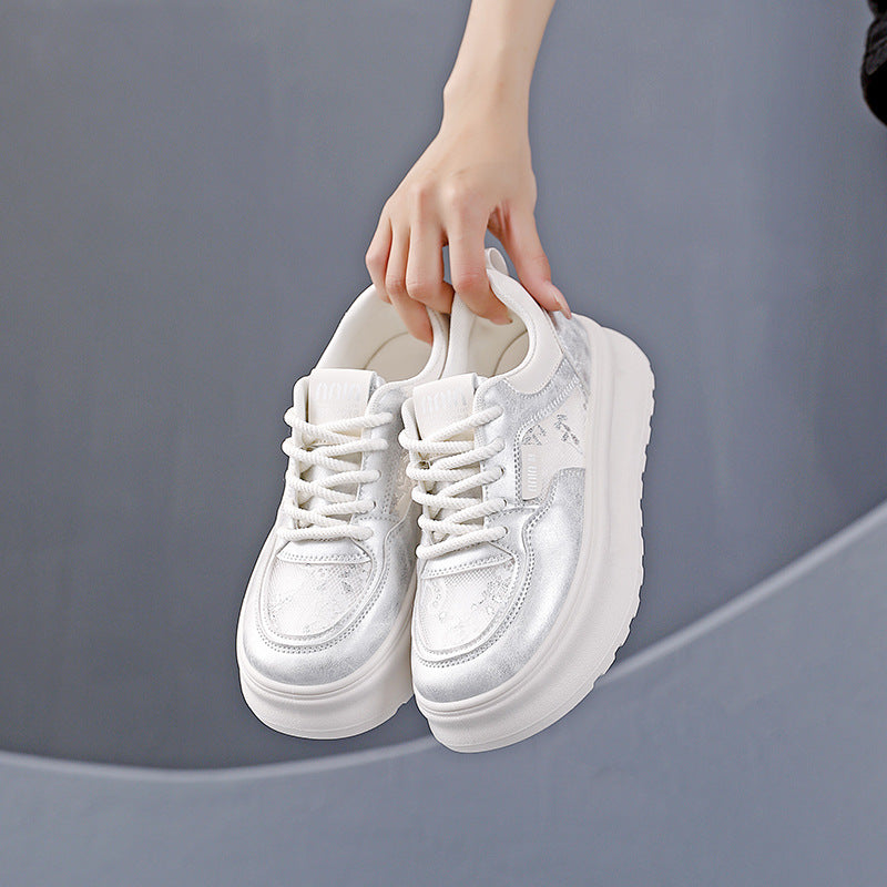 Damen Sneaker Blumenmuster Weiches Obermaterial Laufsohle