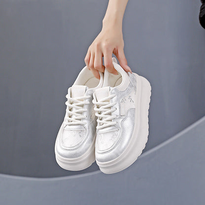 Damen Sneaker Blumenmuster Weiches Obermaterial Laufsohle