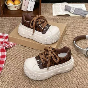 Damen Plateau Sneaker Bequem Höhe 7cm Schuhe