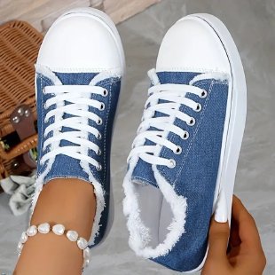 Damen Sneaker mit Floralem Skull-Design Weich