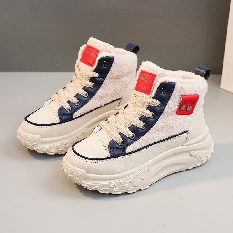 Damen High- Sneaker Warmfleece Rutschfest