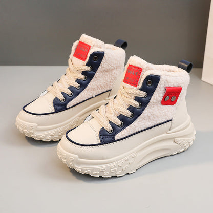 Damen High- Sneaker Warmfleece Rutschfest
