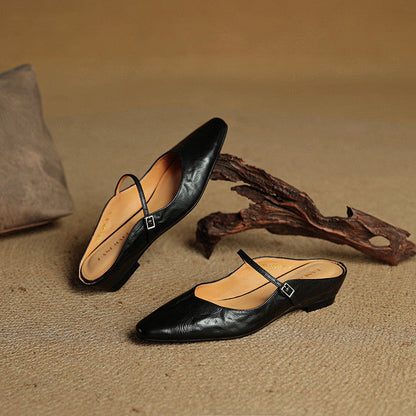 Damen Leder-Slipper Echtleder Bequem