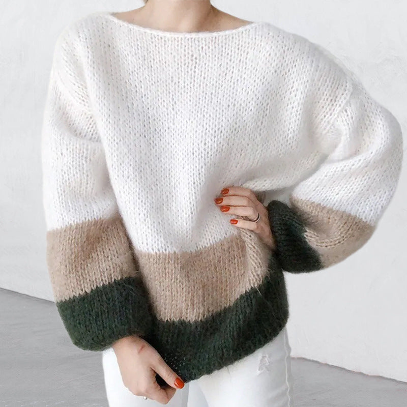 Damen Strickpullover Weich Modisch