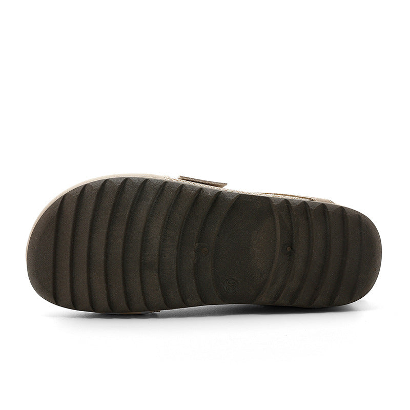 Damen Clogs Atmungsaktives Material Bequem Halbhoch