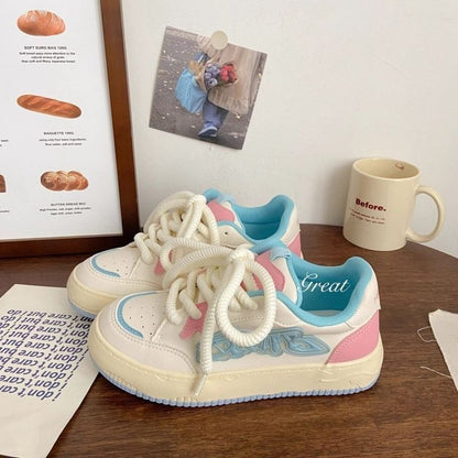 Damen Sneaker Sportlich Schnürsystem