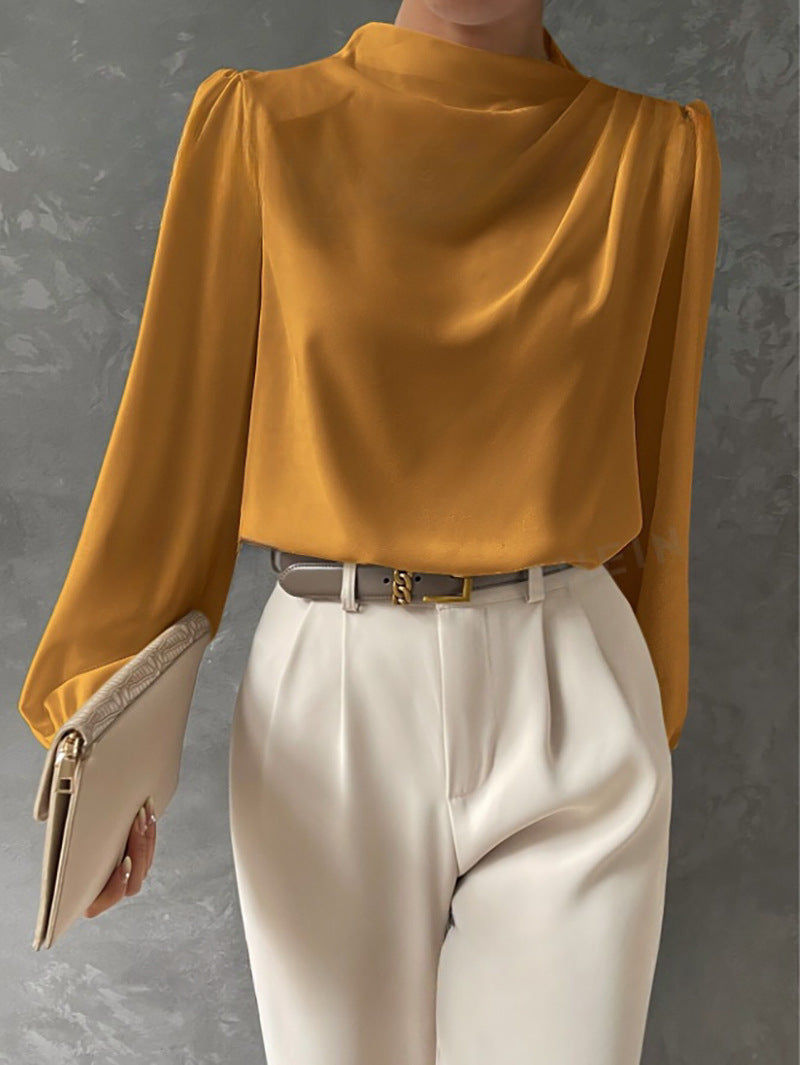 Damen Bluse Langarm Lässig Modern