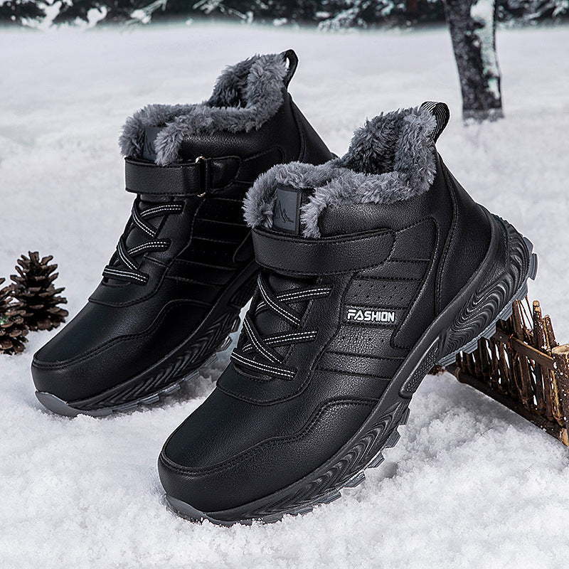 Damen Winterstiefel Warm Gefüttert Rutschfest Klettverschluss