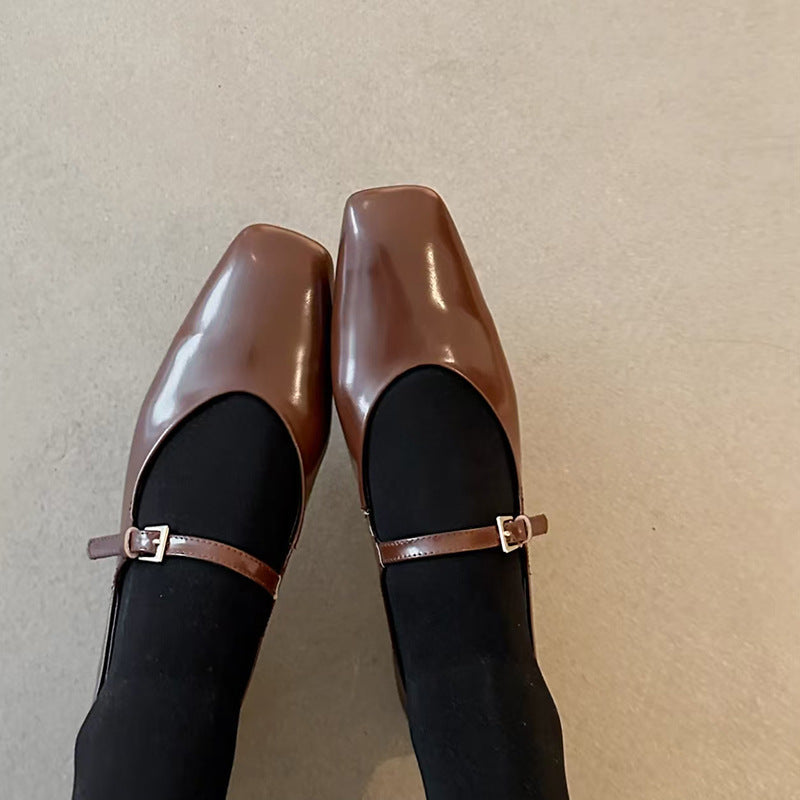 Damen Mary Jane Ballerinas Komfortabel