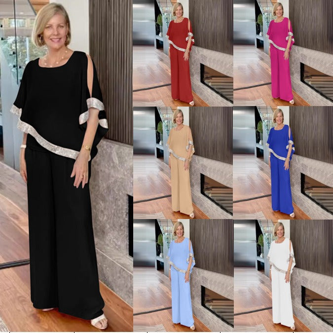 Damen Zweiteiliges Ensemble Elegant Geschnitten Schwarz - Norvielle