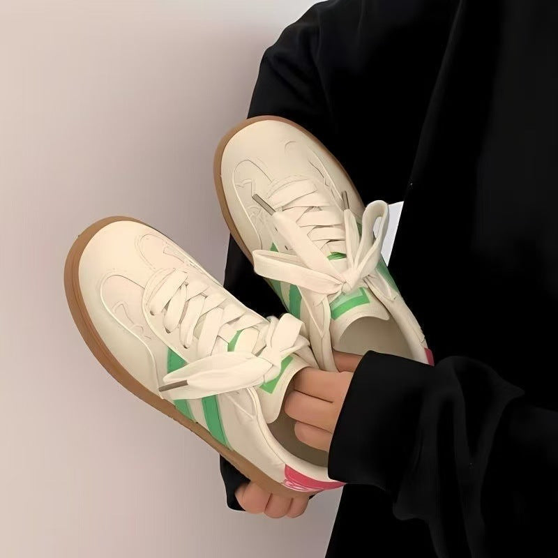Damen Sneaker Weich Blumen Dekor Laufsohle - Norvielle