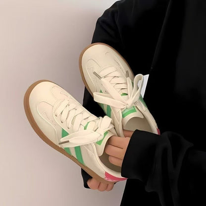 Damen Sneaker Weich Blumen Dekor Laufsohle - Norvielle