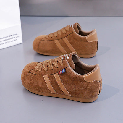 Damen Sneaker Rauleder Bequem Schwarz - Norvielle