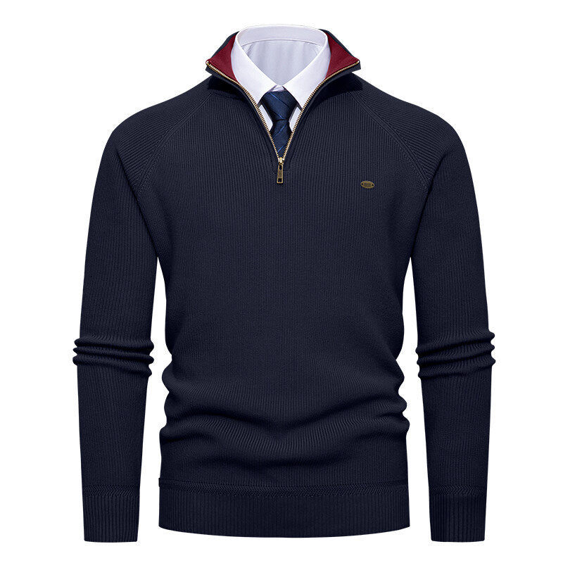 Herren Pullover Modern Stehkragen Reißverschluss