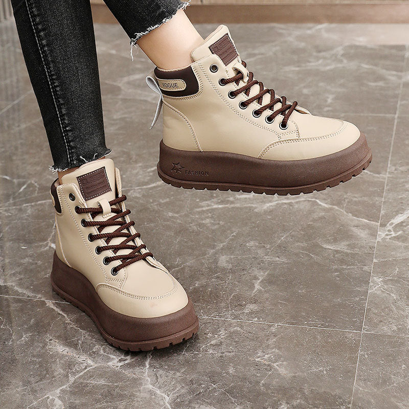 Damen High- Sneaker Rutschfest Schnürsenkel