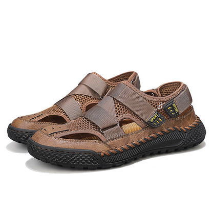 Damen Sportsandalen Atmungsaktives Leder Verstellbar