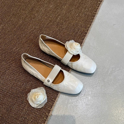 Damen Ballerinas Blumenmuster Flexibel Elegant
