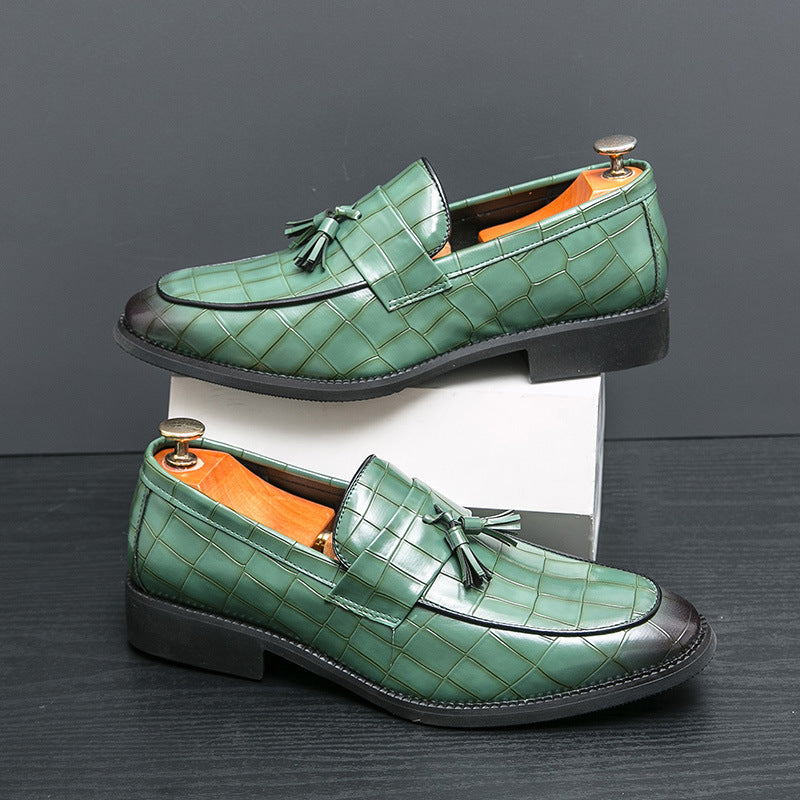 Damen Mokassins Leder Quasten Detail