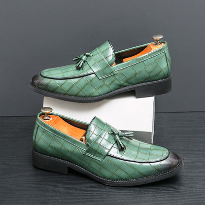 Damen Mokassins Leder Quasten Detail
