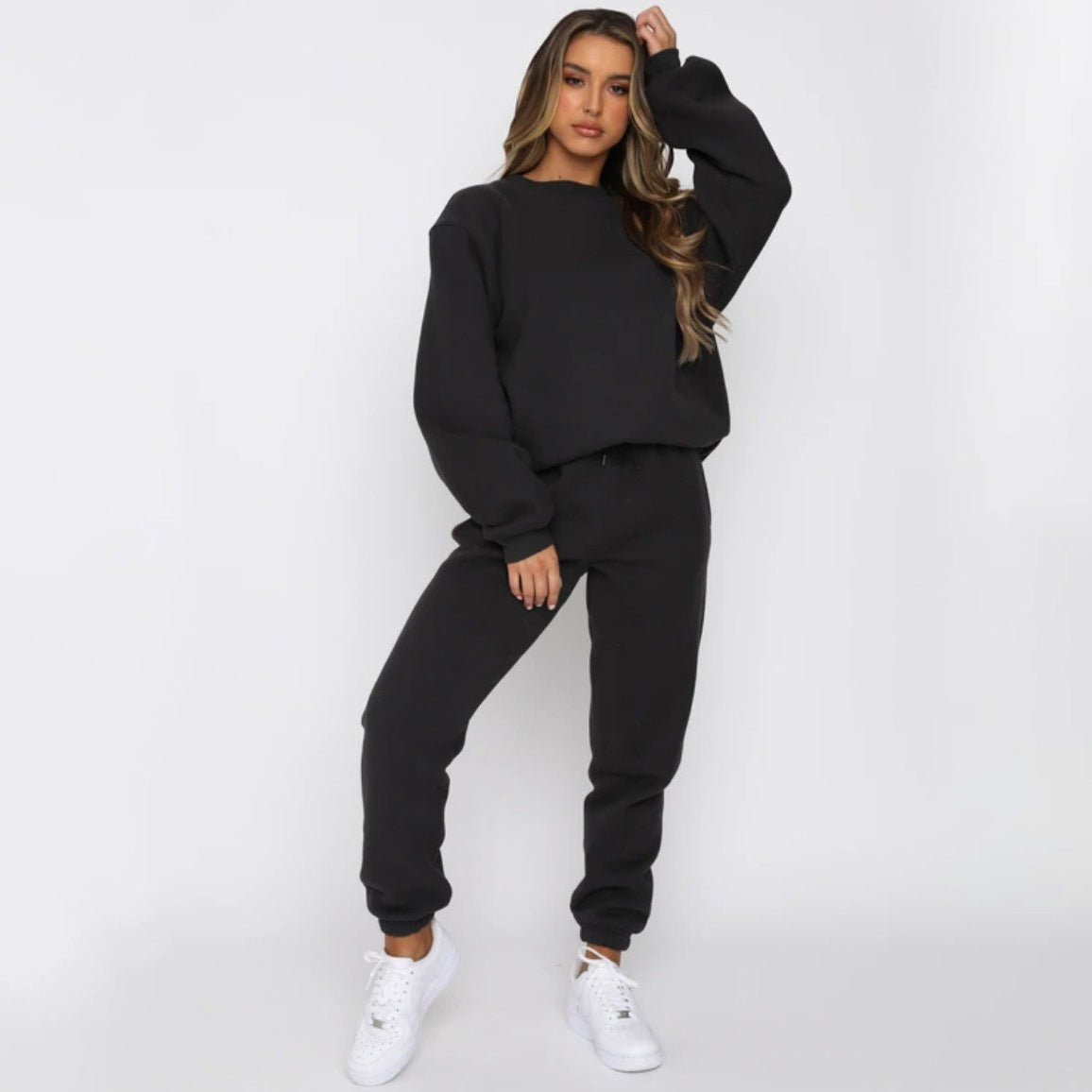 Damen Jogginganzug Sweatshirt Hose Sportlich Bequem