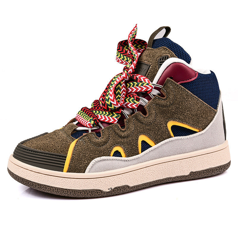 Damen High- Sneaker Mehrfarbig Schnürsystem Sportlich