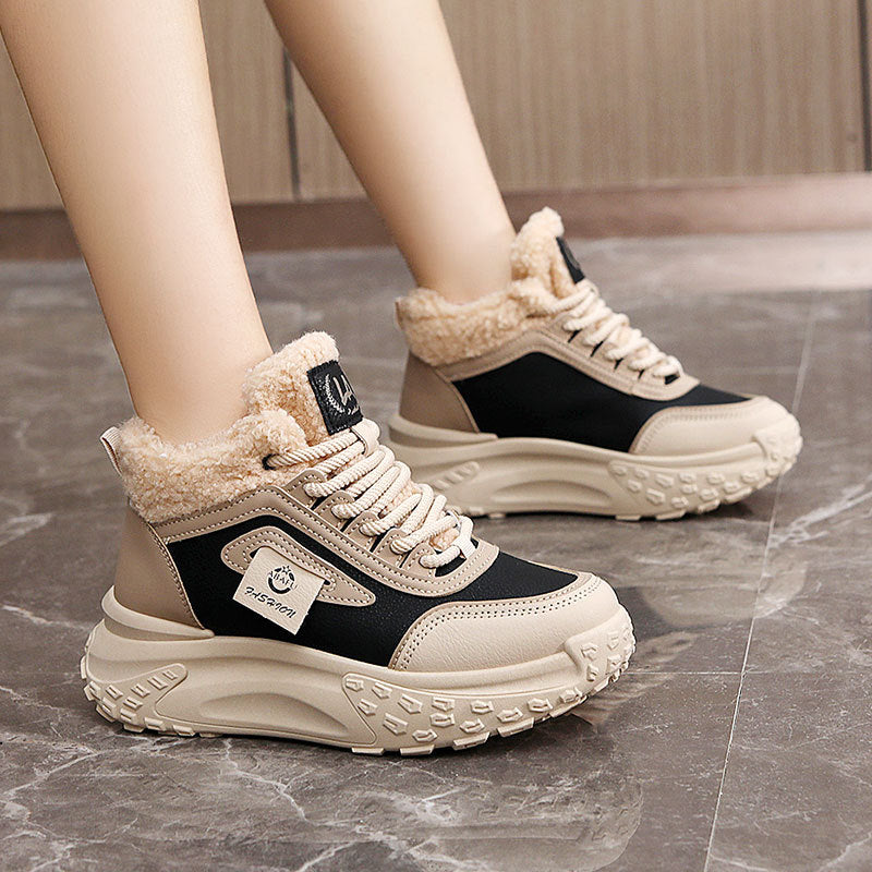 Damen Hochgeschnittene Sneaker Kuscheliges Innenfutter Rutschfeste