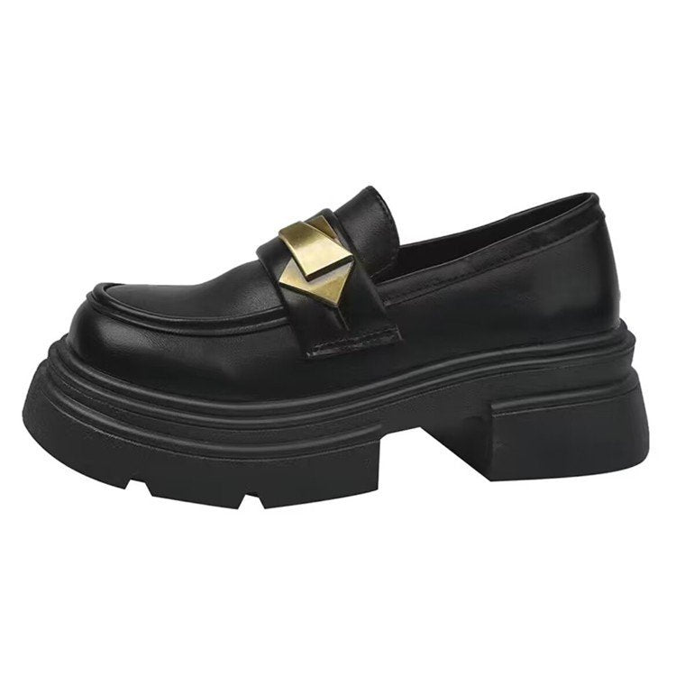 Damen Loafer Schuhe Plateau Robust